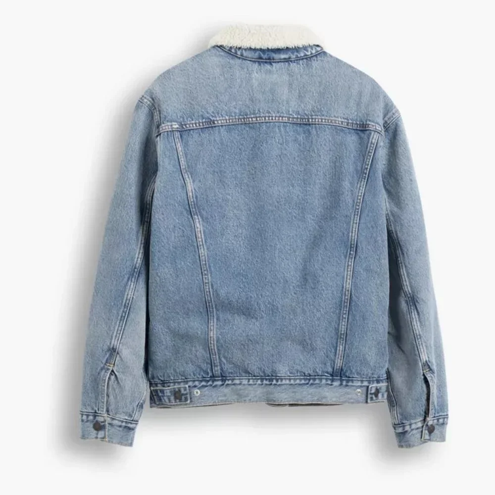 SOLD!! Levi’s Men's Denim Sherpa Lined Trucker Jacket - Picture 7 of 7